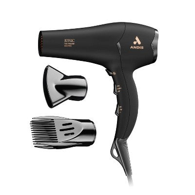 Andis Pro Dry Soft Grip Tourmaline Ionic Ceramic 1875W Hair Dryer Black - New
