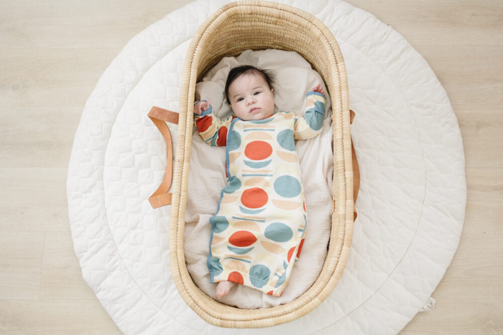 GOTS Certified Organic Cotton Gown - Geometric Moon