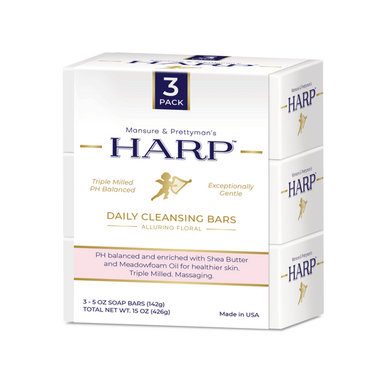 HARP pH-Balanced Body Wash Bar - Exceptionally Gentle For Dry or Sensitive Skin + Shea Butter-Borage oil- Meadowfoam | Non-Comedogenic | Soap-Free, Lye-Free. VANILLA LAVENDER FRAGRANCE. 5oz