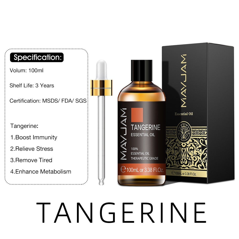 100ml Pure Natural Tea Tree Sandalwood Essential Oils Diffuser Plant Lavender Mint Vanilla Rosemary Eucalyptus Essential Oil
