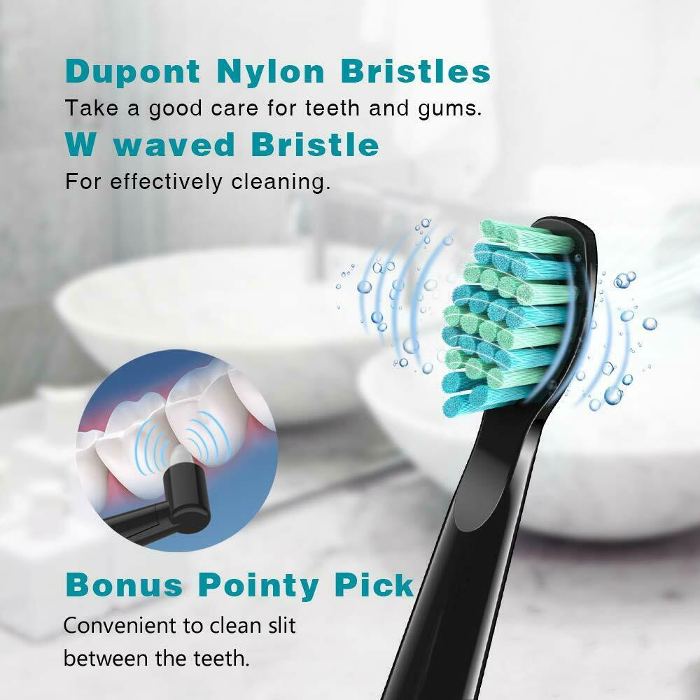 Fairywill Electric Toothbrushes for Adults Kids 5 Modes Smart Timer Rechargeable Whitening Sonic Toothbrush with 10 Brush Heads