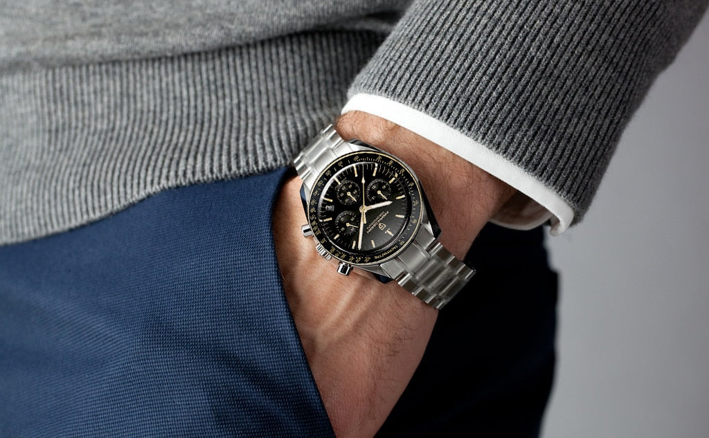2023 New Men's Speed ChronoLux Quartz Watch: Luxury, Performance, and Elegance with Automatic Date and Sapphire Mirror