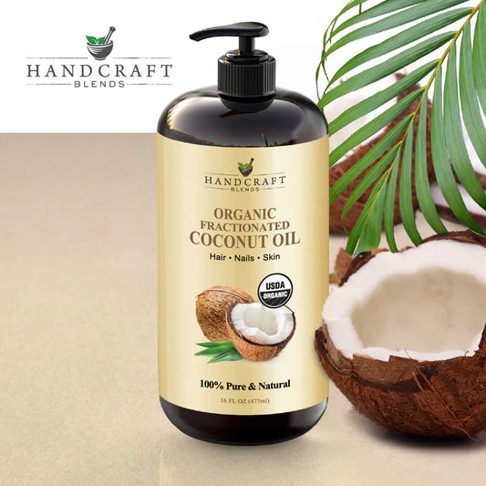 HAND CRAFT Organic Fractionated Coconut Oil - 100% Pure and Natural