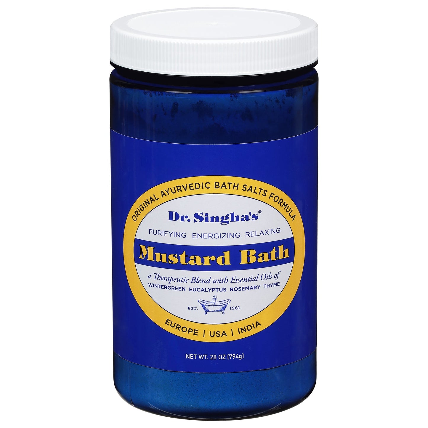 Dr. Singha's Mustard Bath - 28 Oz Soothing and Relaxing Bath Soak - 28 Oz