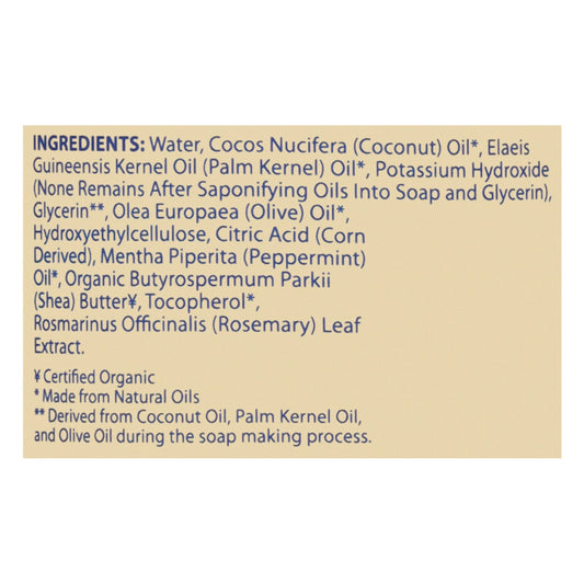 Dr Natural Castile Liquid Soap Peppermint - 32 Fl. Oz, Pack of 1