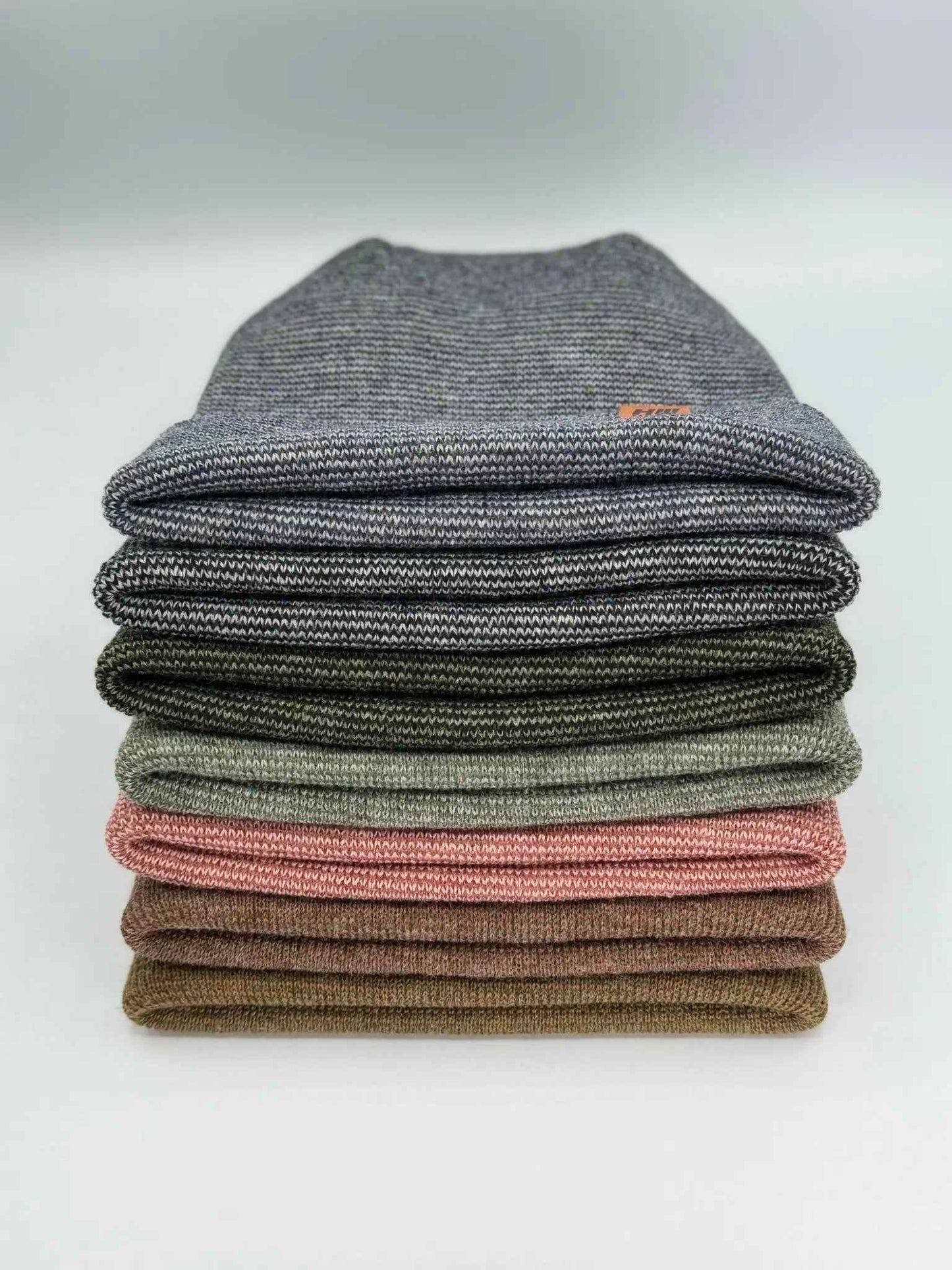 Patented H Stitch Fusion Cuffed Beanie, Black and Green