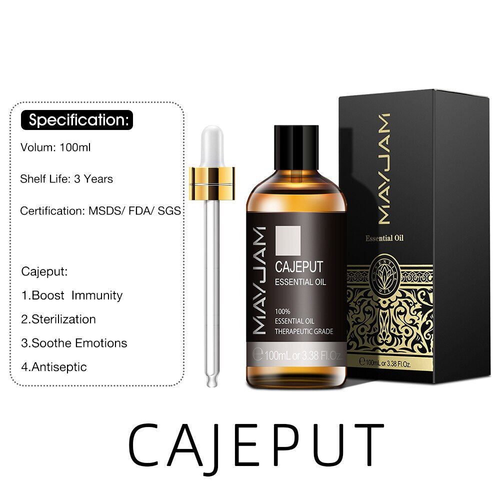 100ml Pure Natural Tea Tree Sandalwood Essential Oils Diffuser Plant Lavender Mint Vanilla Rosemary Eucalyptus Essential Oil
