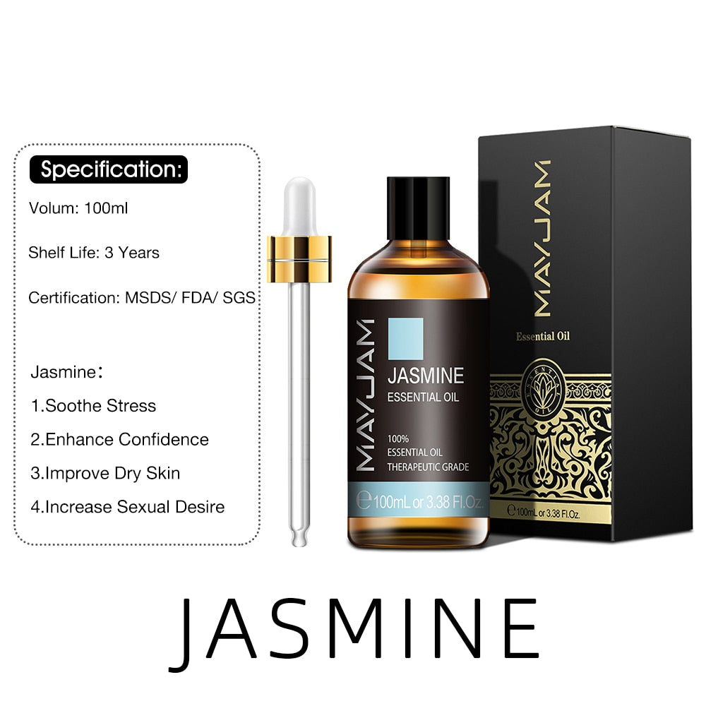 100ml Pure Natural Tea Tree Sandalwood Essential Oils Diffuser Plant Lavender Mint Vanilla Rosemary Eucalyptus Essential Oil
