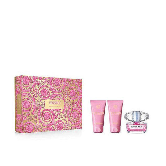 VERSACE BRIGHT CRYSTAL 3 pcs GIFT SET for Women 1.7 oz EDT Spray + BODY LOTION + GEL