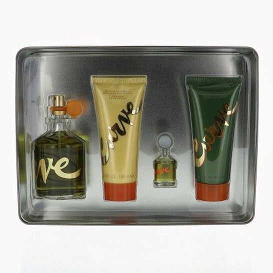 LIZ CLAIBORNE Men's Curve Gift Set 4.2 Oz Cologne Spray, 0.25 Cologne, 3.4 Oz Aftershave Balm, 3.4 Oz Shower Gel