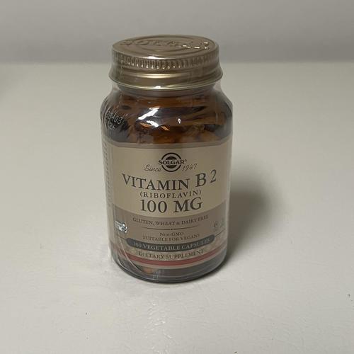 Solgar Vitamin B2 (Riboflavin) 100mg, 100 Vegetable Capsules EXP 5/2026