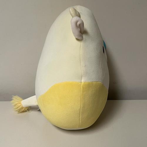 Squishmallows 11'' Dagmar The Lemon Cow Plush Toy, Yellow, White