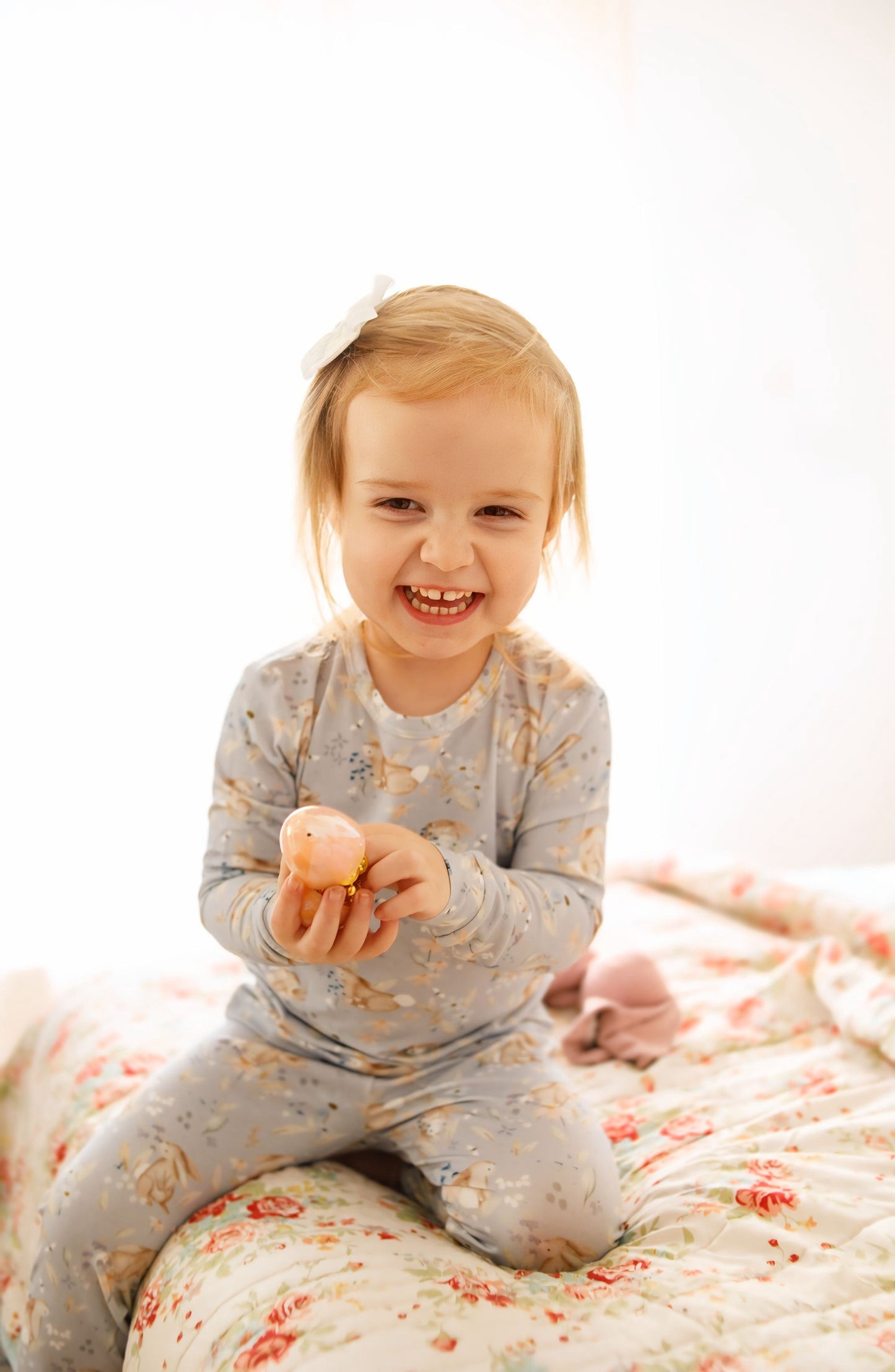 Bunny Blossoms 2pc Bamboo Pajamas