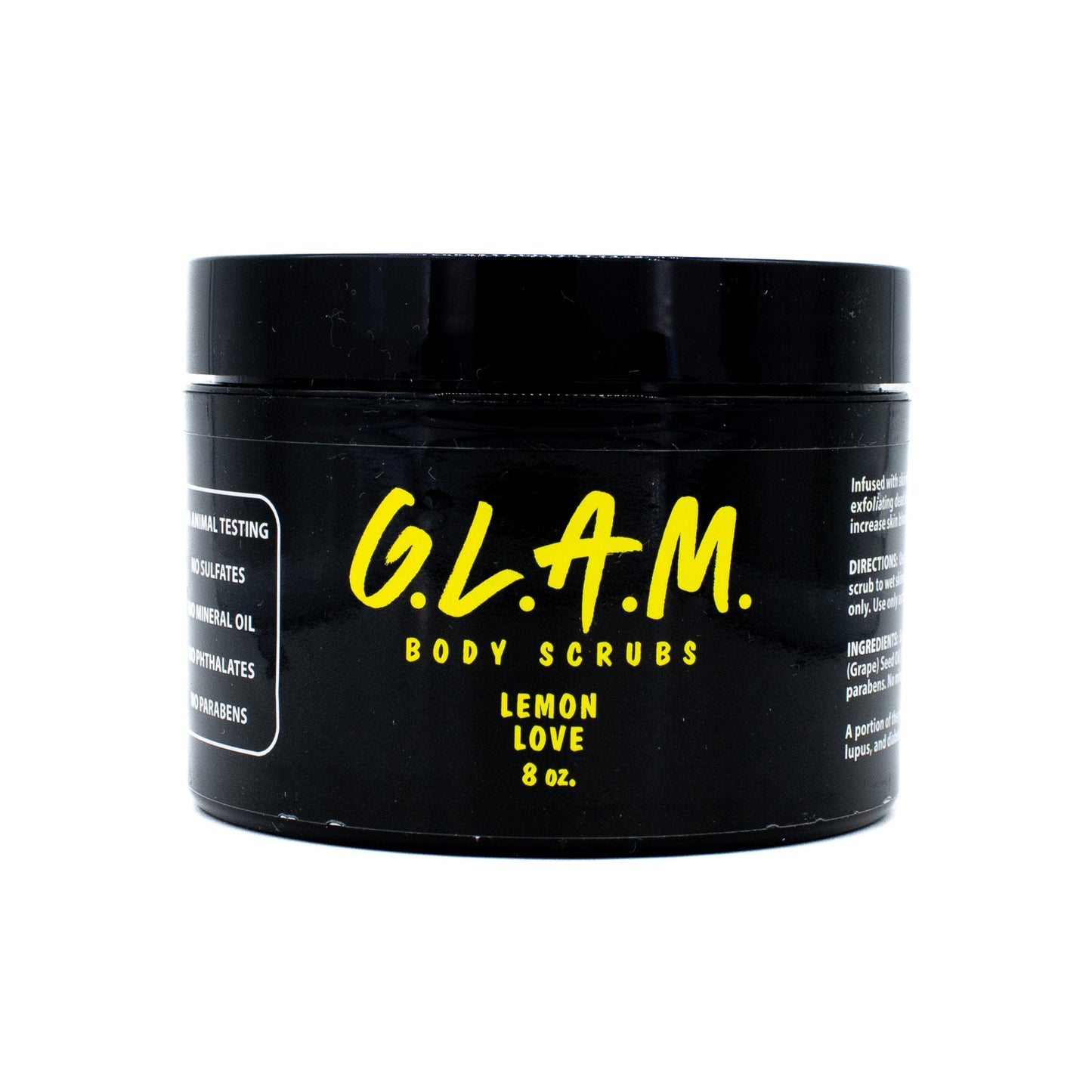 G.L.A.M. Body Scrubs LEMON LOVE 8oz. - New