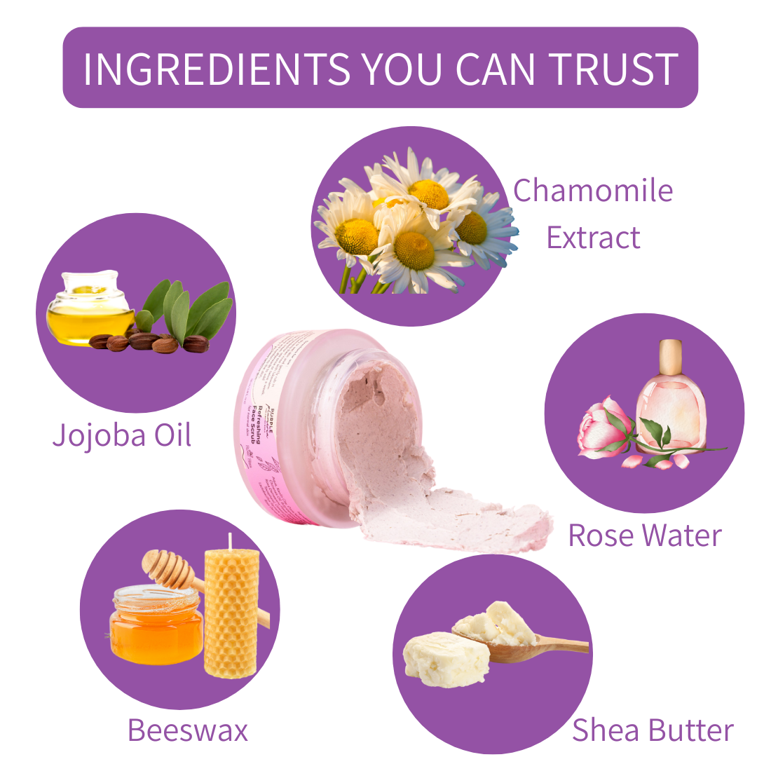 Natural Face Scrub – Rose Scent – Gentle Exfoliation & Hydration for Radiant Skin