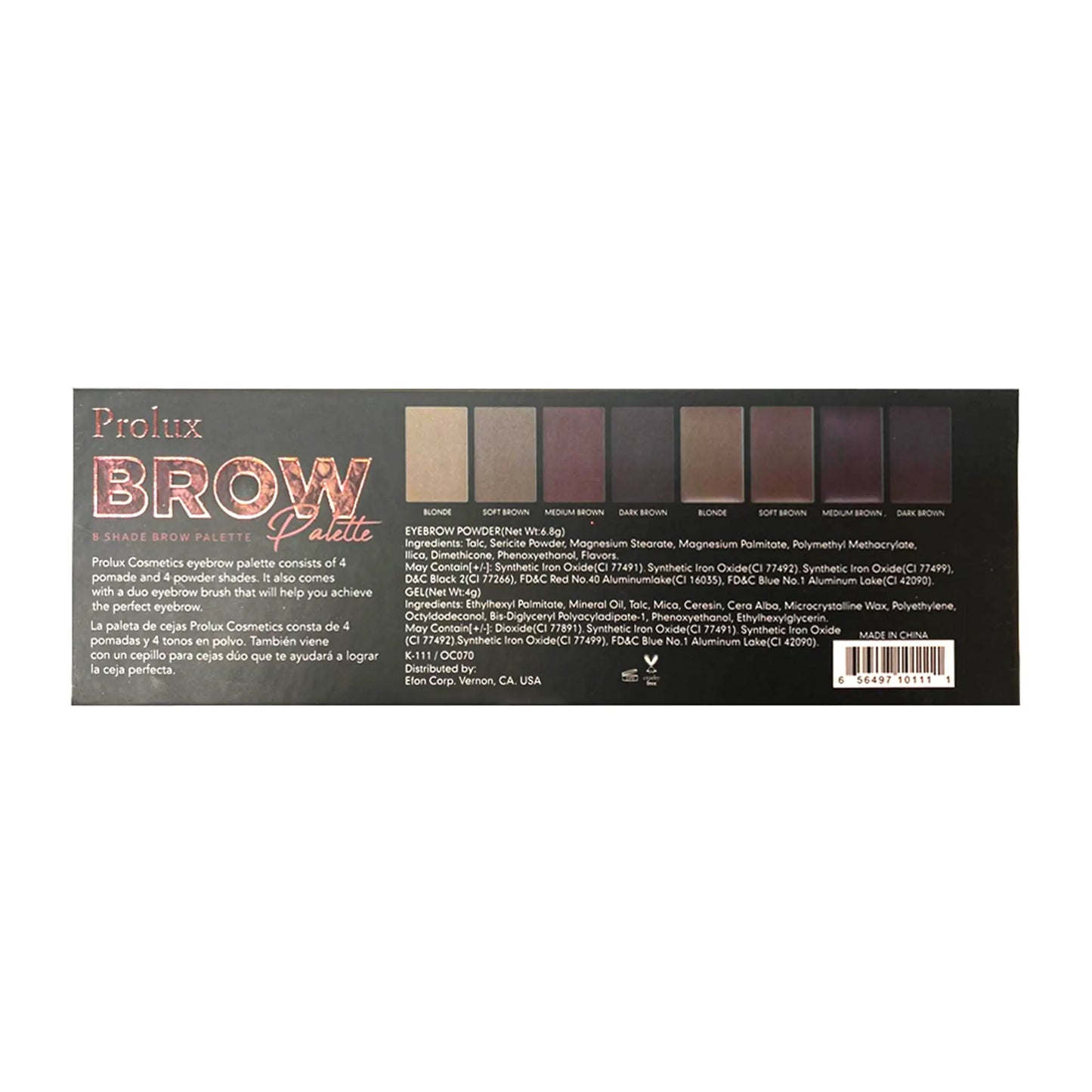 Eyebrow Makeup Kits | 8 Shade Brow Palette with Brush