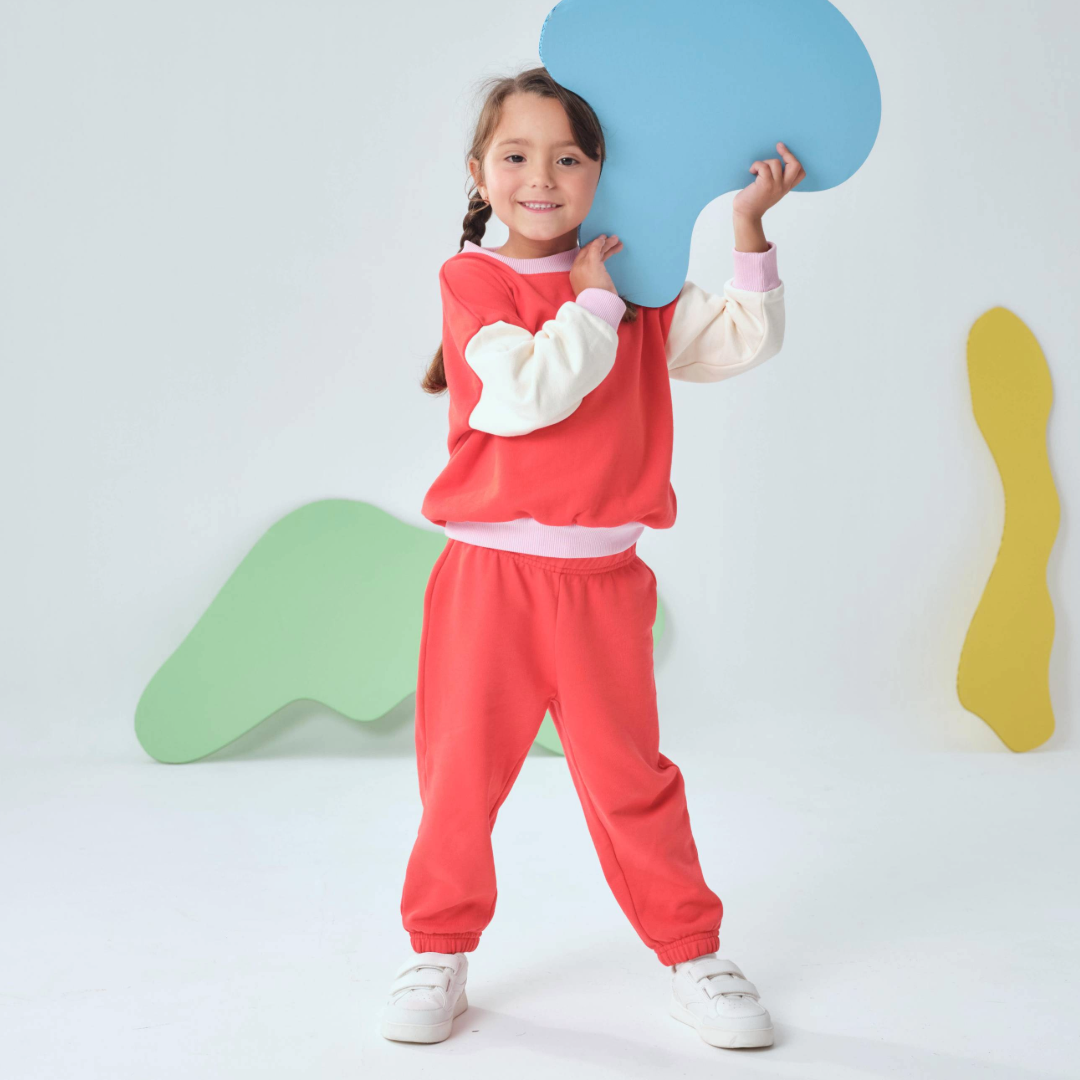 Kids Sweatpants in Engine Red