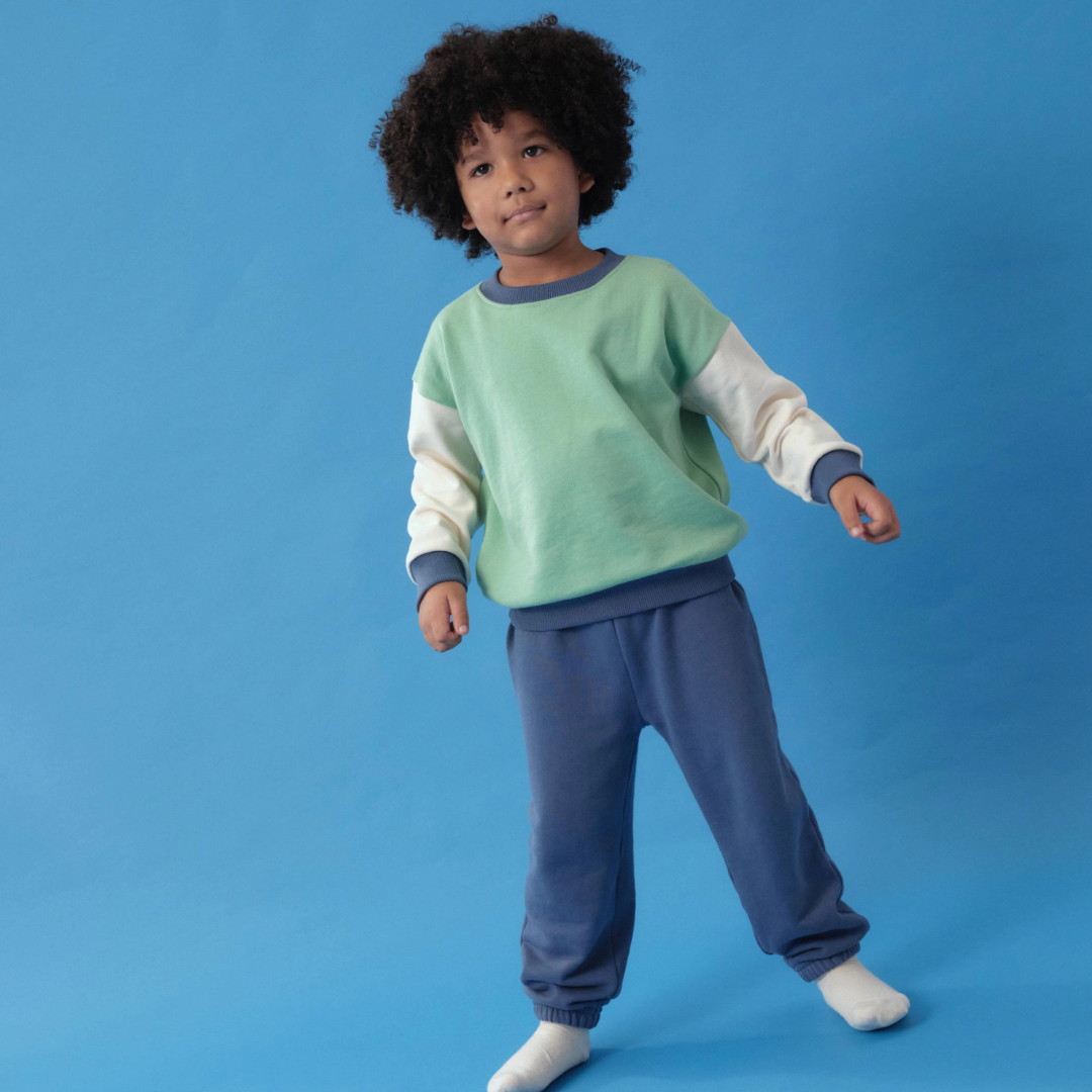 3-tone Sweatshirt in Green Trio