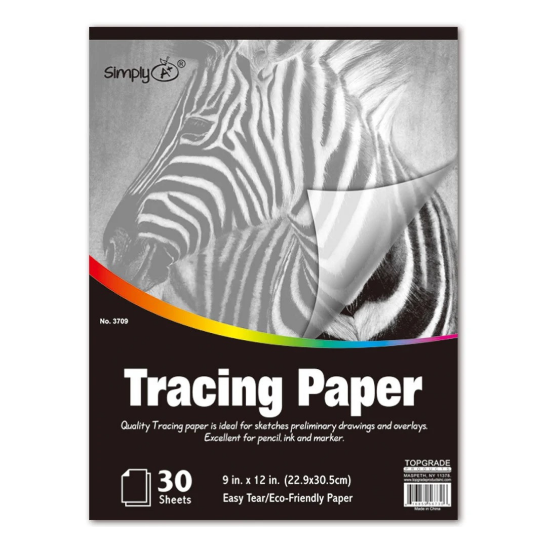 Simply Tracing Paper Pad (9″×12″, 30 hojas)