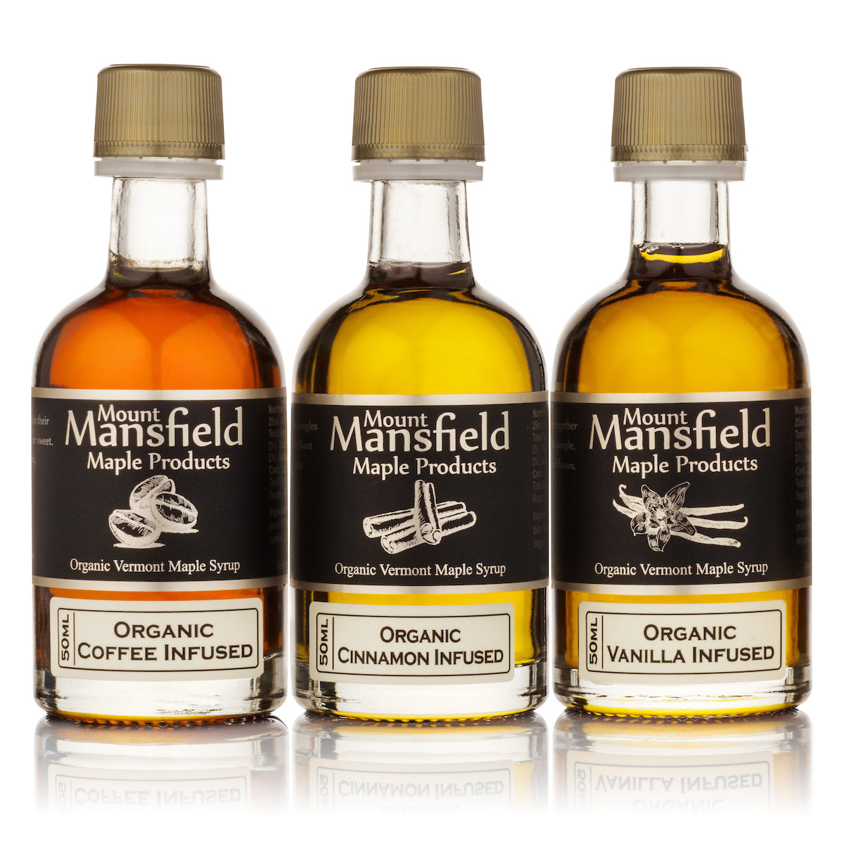 3 pack Infused Vermont Maple Syrup Sampler Set