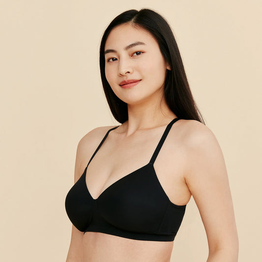 Moonrise Pocketed T‑Shirt Bra - Black