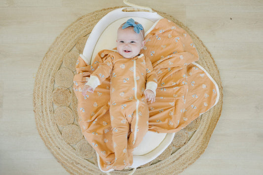 GOTS Certified Organic Cotton Zippy Footed - Magical Moth