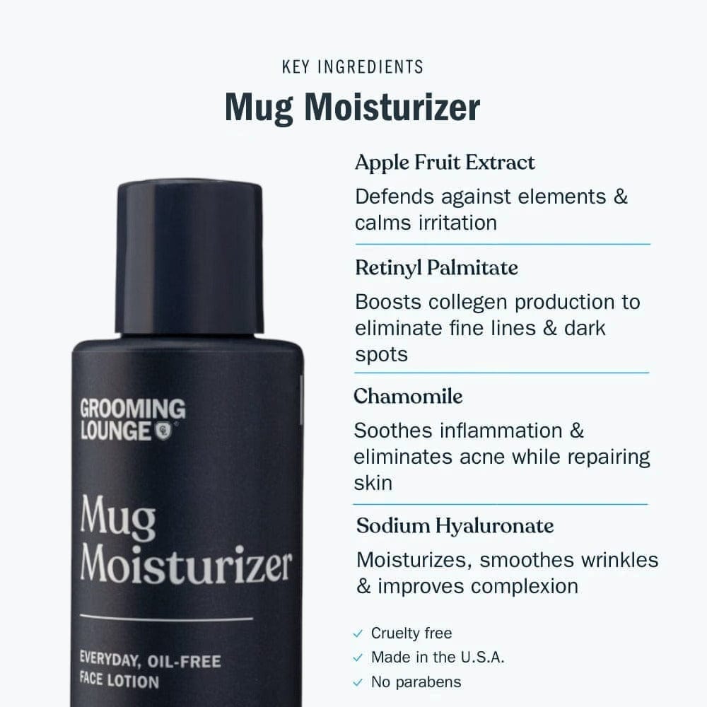 Grooming Lounge Mug Moisturizer -- Oil-Free Men's Face Hydrator