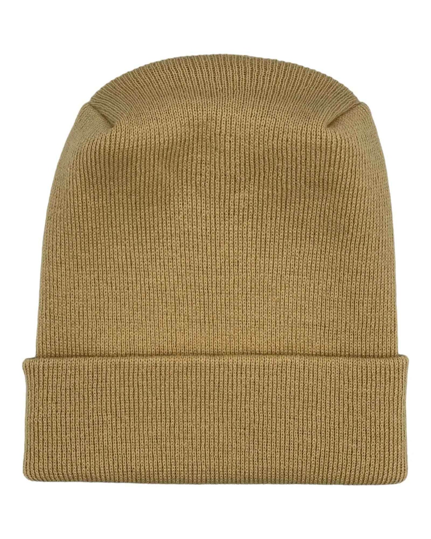 Patented H Stitch Cuffed Beanie, Dune Beige