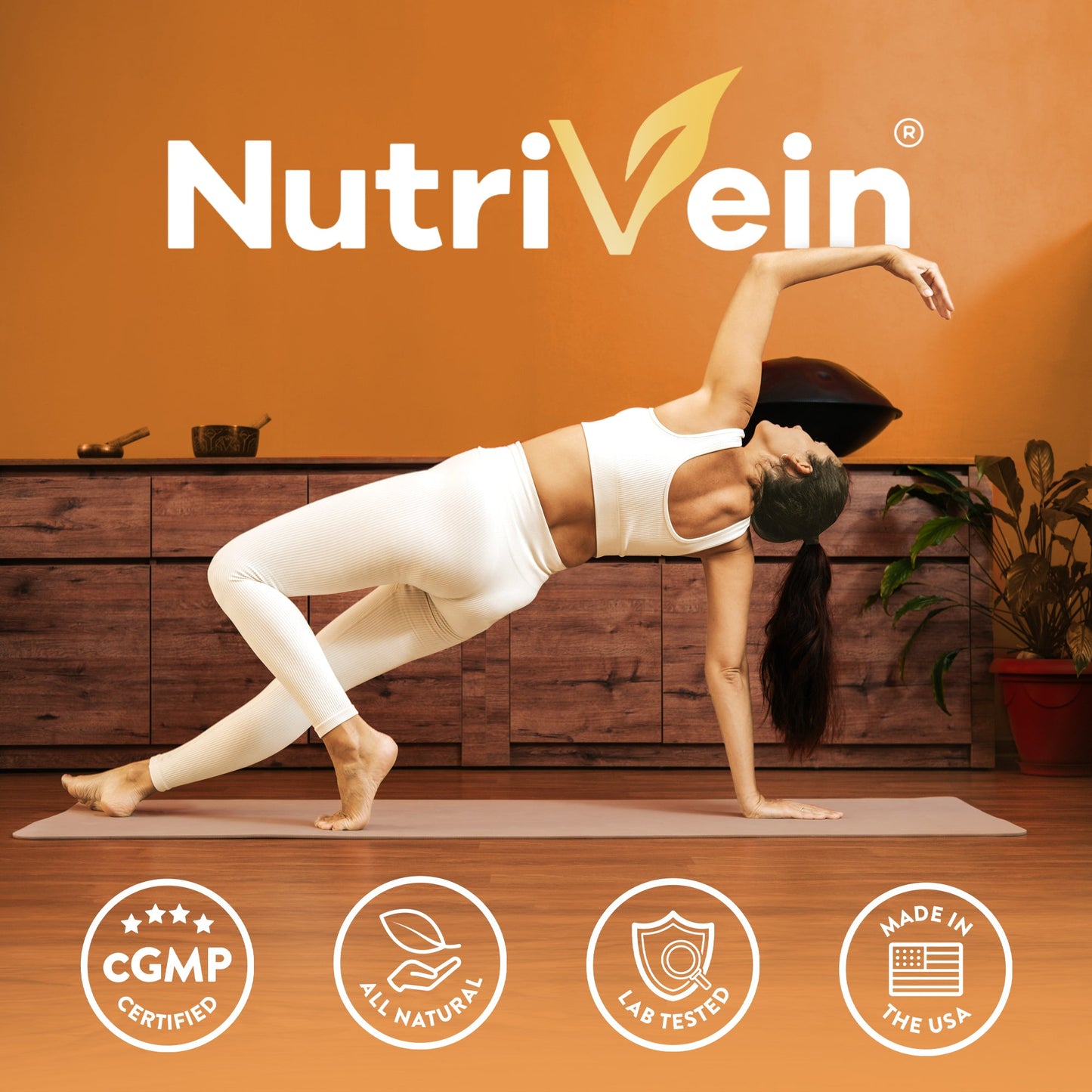 Nutrivein Premium Magtein Magnesium L-Threonate Supplement 2207 mg - 90 Caps (3 a Day)