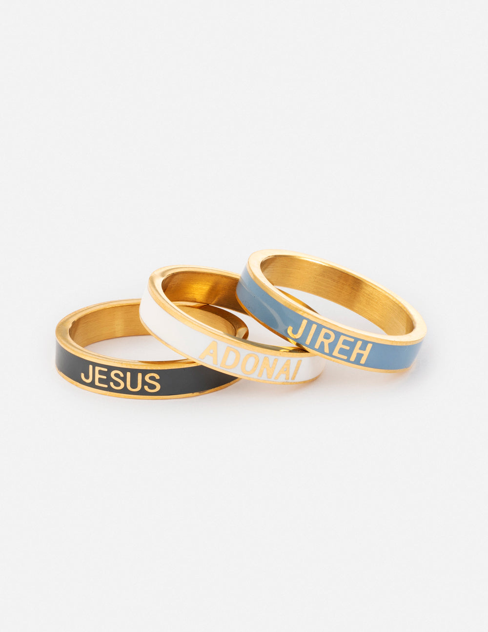 Names of God Enamel Ring Set