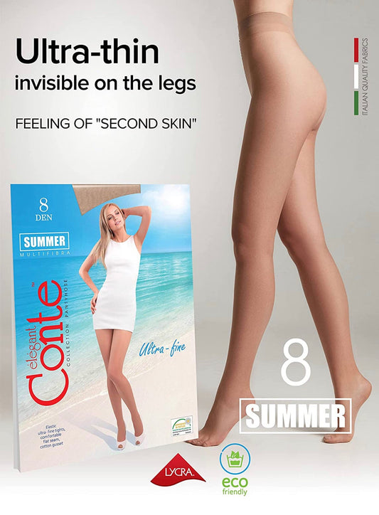 Conte Summer 8 Den - Classic Ultra-thin Invisible Women's Pantyhose (14С-17СП)