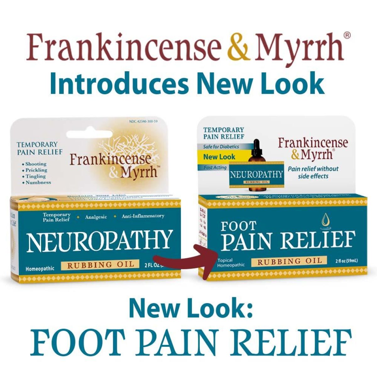 Frankincense and Myrrh Neuropathy Rubbing Oil - Soothing and Relaxing Relief - 2 Fl Oz