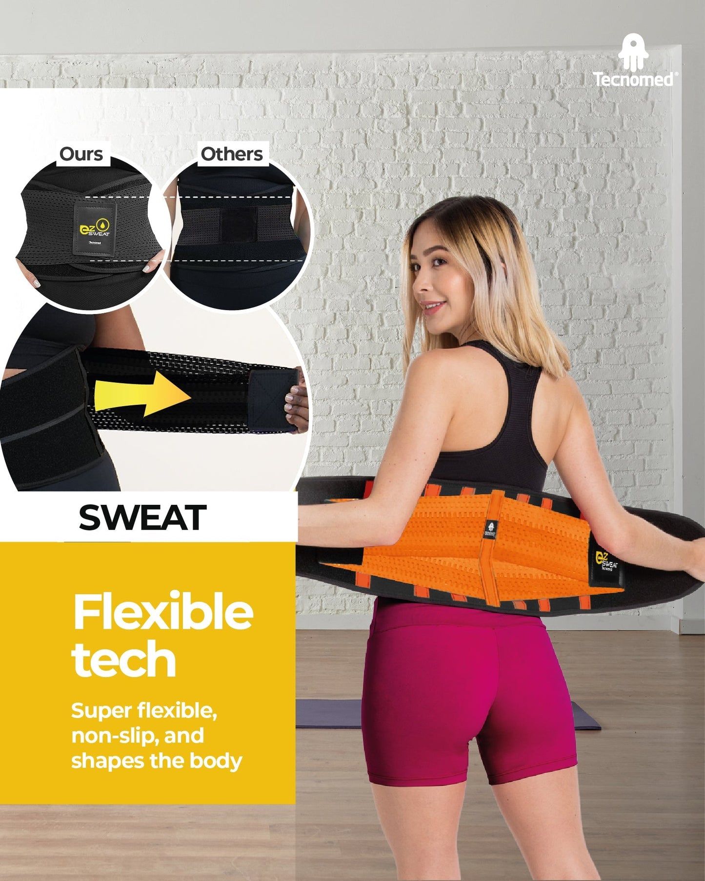 TECNOMED Neoprene Gym Belt Ez Sweat by Tecnomed