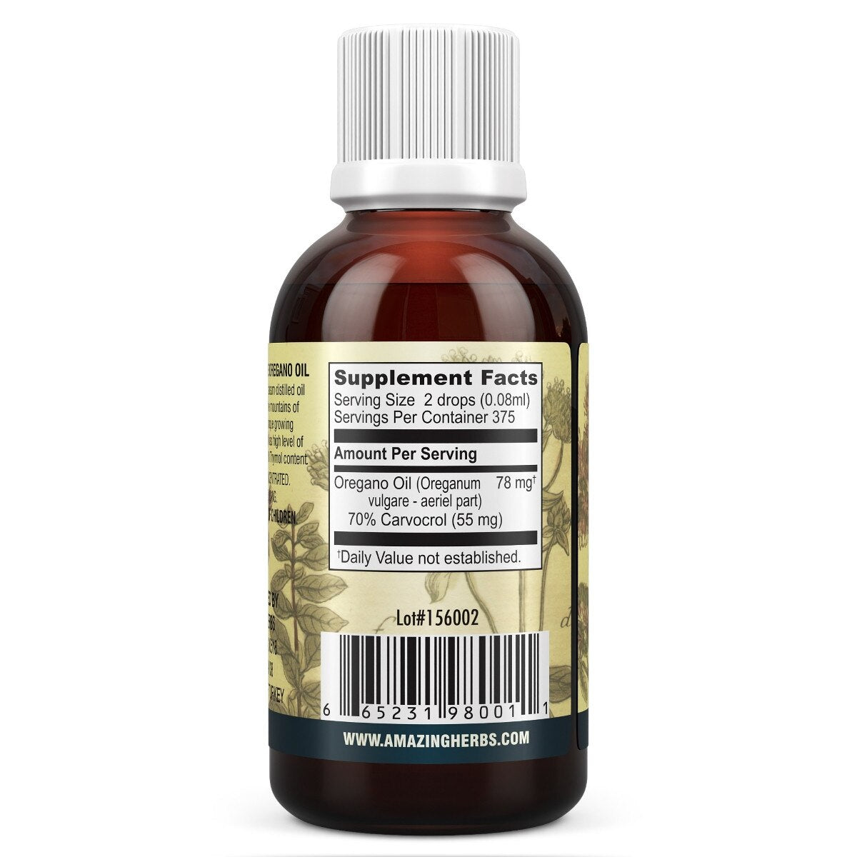 Amazing Herbs - Black Seed -Pure Essential Oregano Oil - 100% Pure