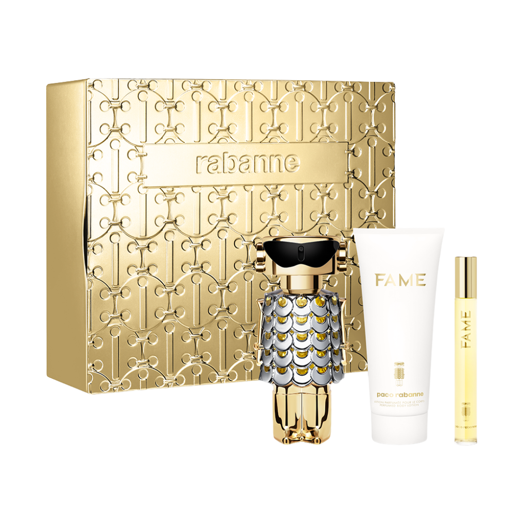 Paco Rabanne Fame Gift Set (2.7oz EDP + 3.4oz Body Lotion + 0.34oz Mini)