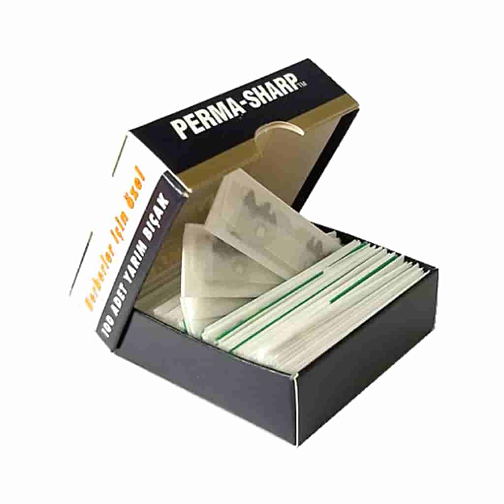 Perma-Sharp 100 Snapped Blades for straight Razor - Gillette