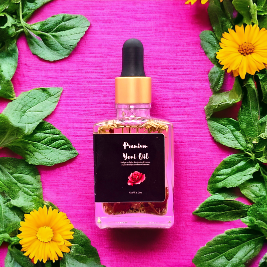 Premium Yoni Oil - Herbal infused olive oil.
