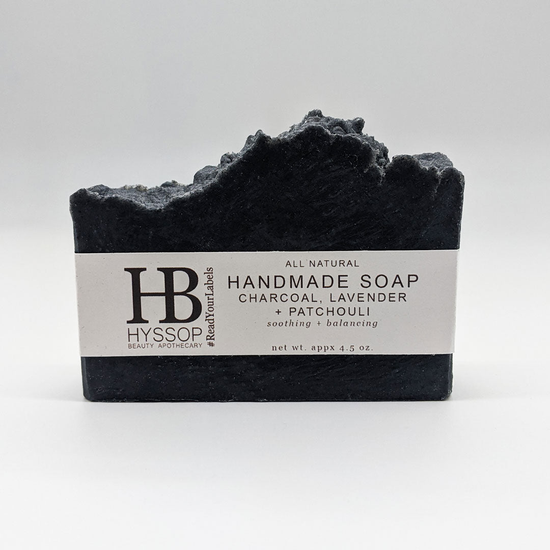 Bar Soap: Charcoal, Lavender + Patchouli