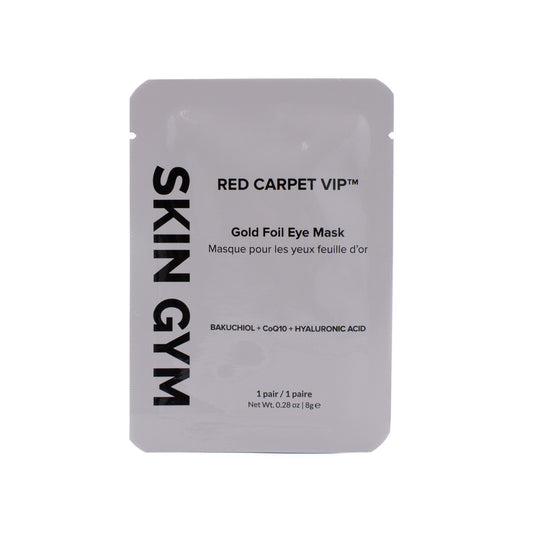 SKIN GYM Red Carpet VIP Gold Foil Eye Mask 1 PAIR- New