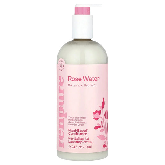 Renpure Rose Water Conditioner 24 fl oz – Natural Hydrating Formula for All Hair Types
