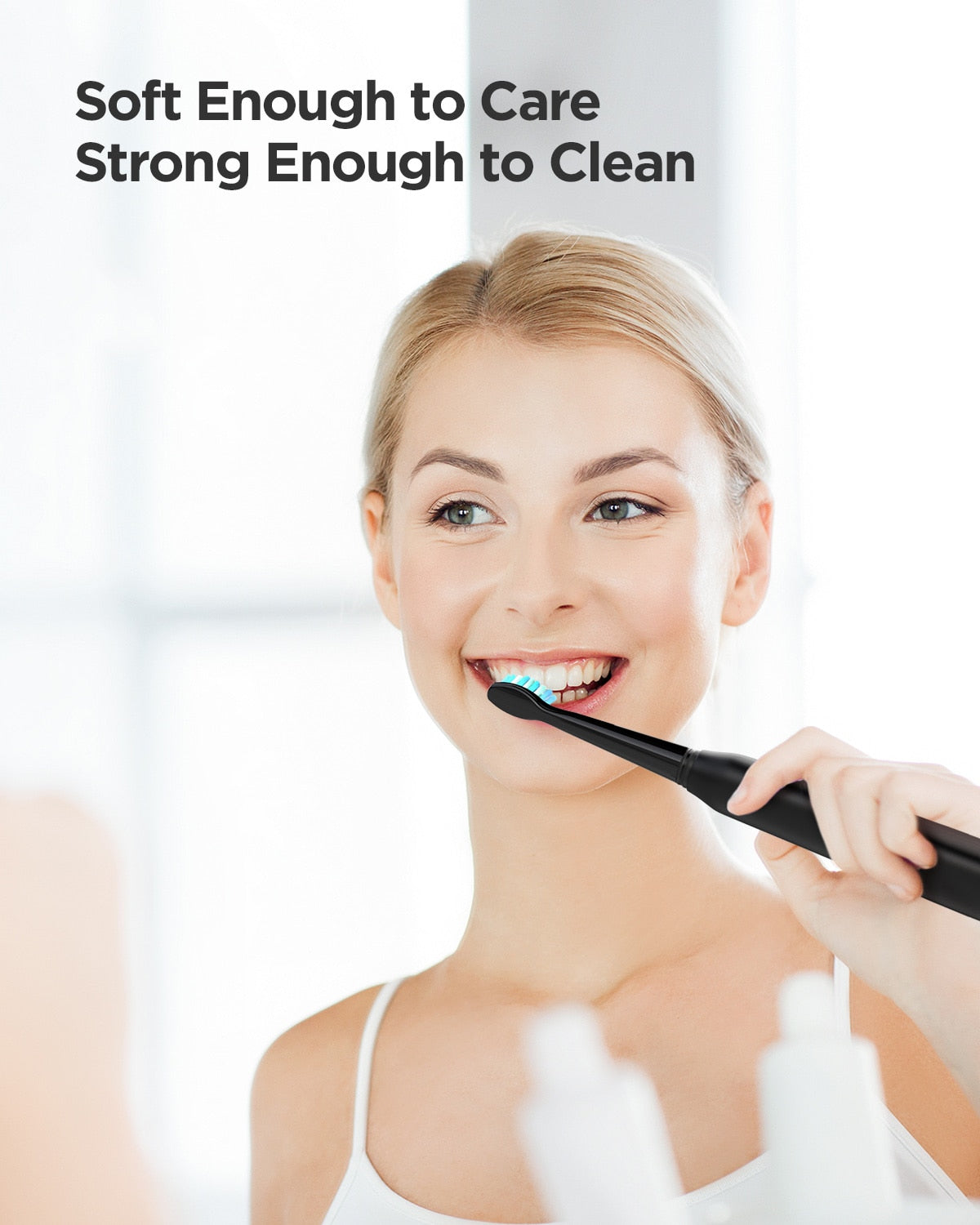 D7 Sonic Electric Toothbrushes with 5 Modes, Smart Timer, Rechargeable, and 8 Super Whitening Toothbrush Heads for Adults and Kids