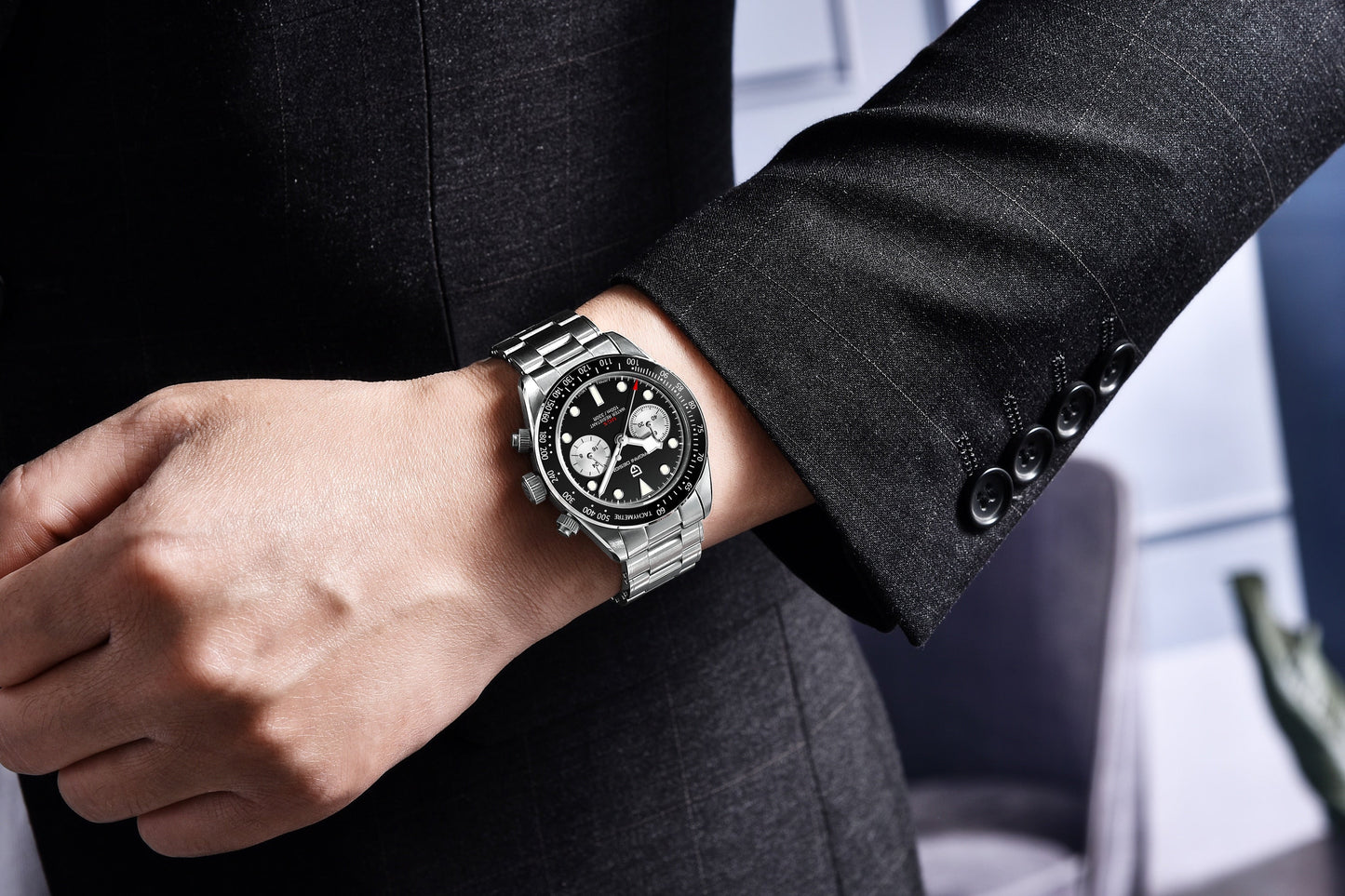 Elevate Your Style: Unveiling the 2023 New BB Panda Retro Sport Chronograph Luxury Quartz Watch for Men with Sapphire Mirror and 10Bar Waterproof Design