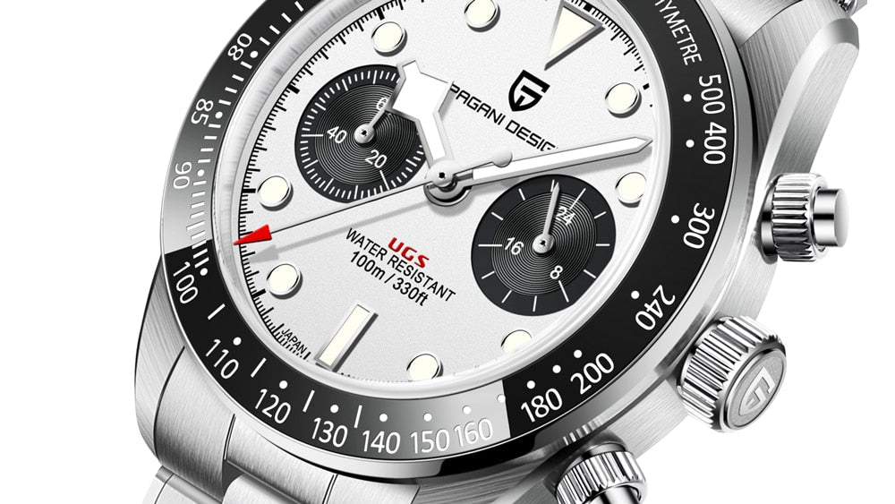 Elevate Your Style: Unveiling the 2023 New BB Panda Retro Sport Chronograph Luxury Quartz Watch for Men with Sapphire Mirror and 10Bar Waterproof Design