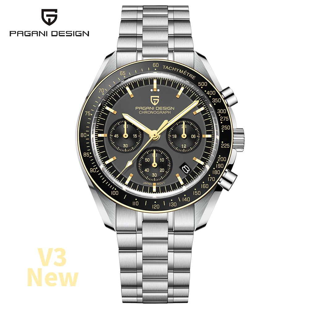 2023 New Men's Speed ChronoLux Quartz Watch: Luxury, Performance, and Elegance with Automatic Date and Sapphire Mirror