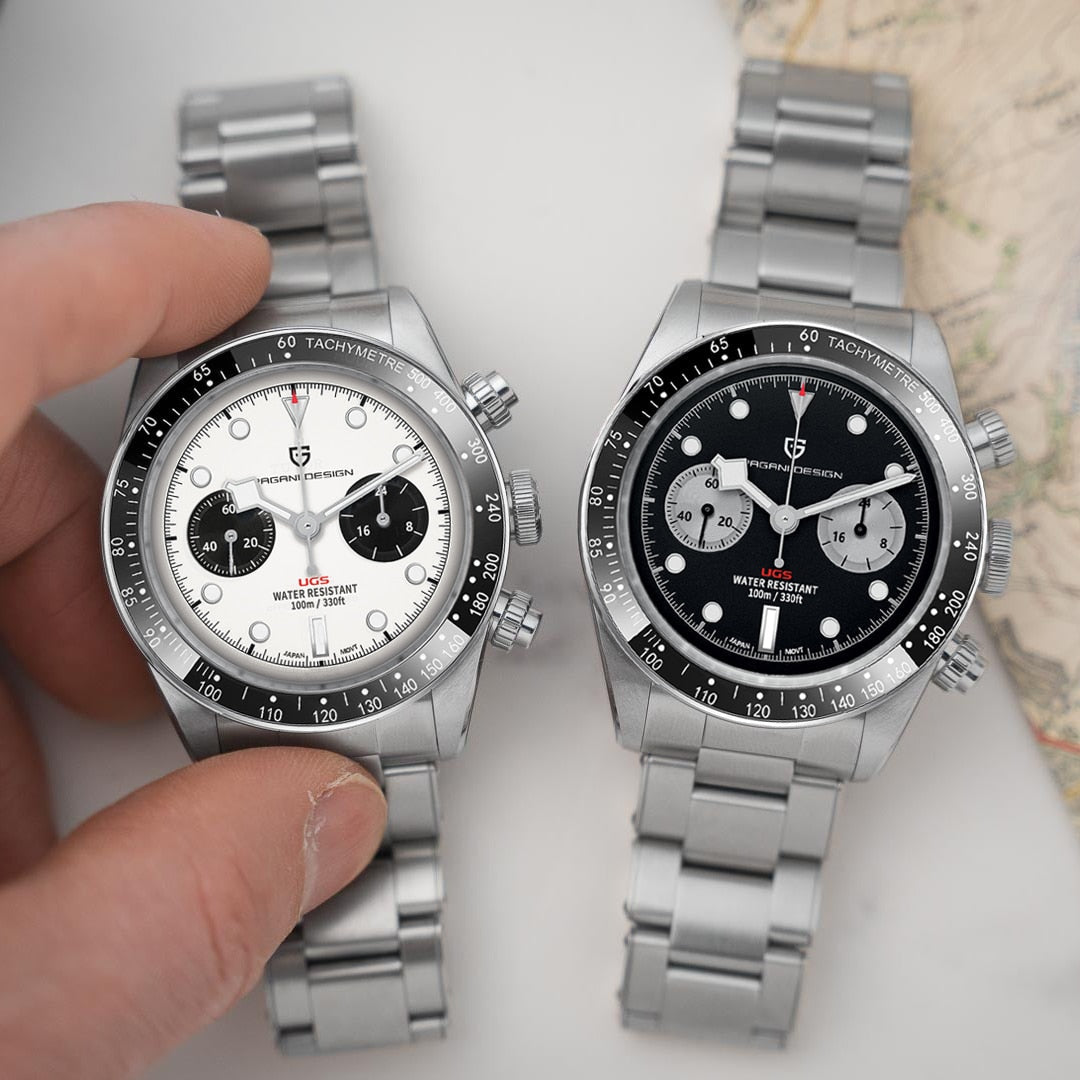 Elevate Your Style: Unveiling the 2023 New BB Panda Retro Sport Chronograph Luxury Quartz Watch for Men with Sapphire Mirror and 10Bar Waterproof Design