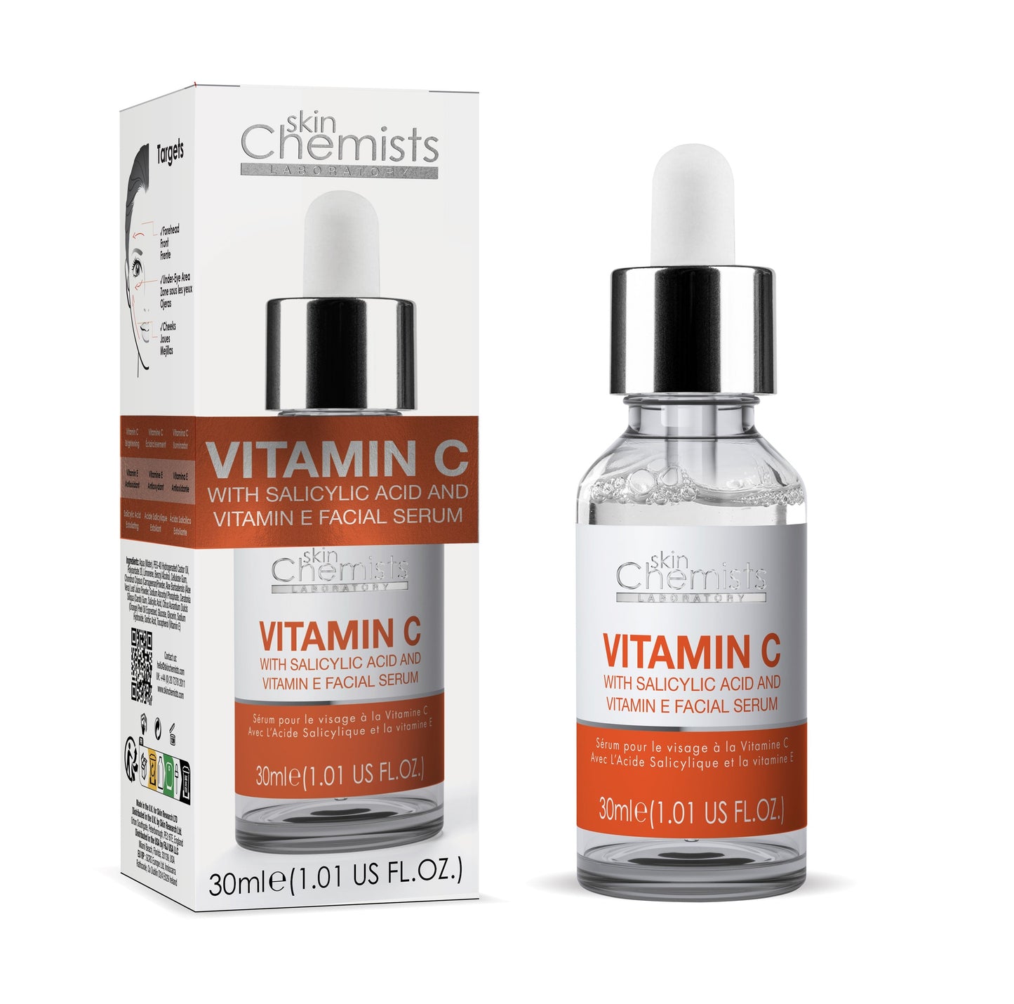 skinChemists Anti-Aging Vitamin C, Salicylic Acid Vitamin C Facial Serum 30ml