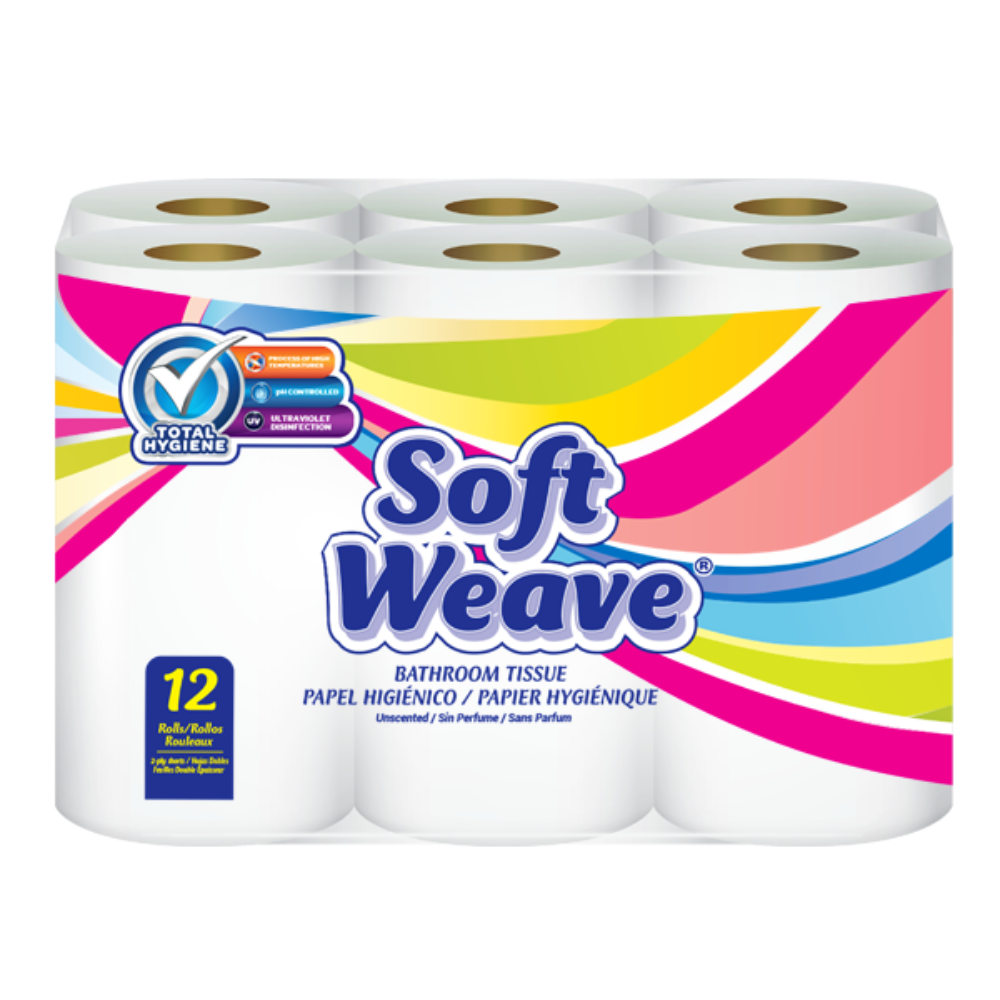 Soft Weave Bath Tissue – 12 Rolls