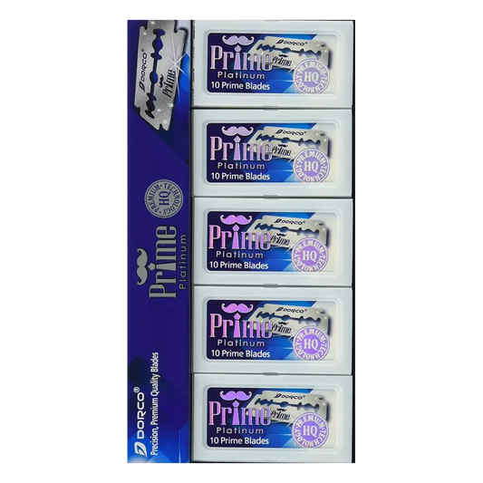 Dorco Prime Platinum Double Edge Razor Blades 100pk