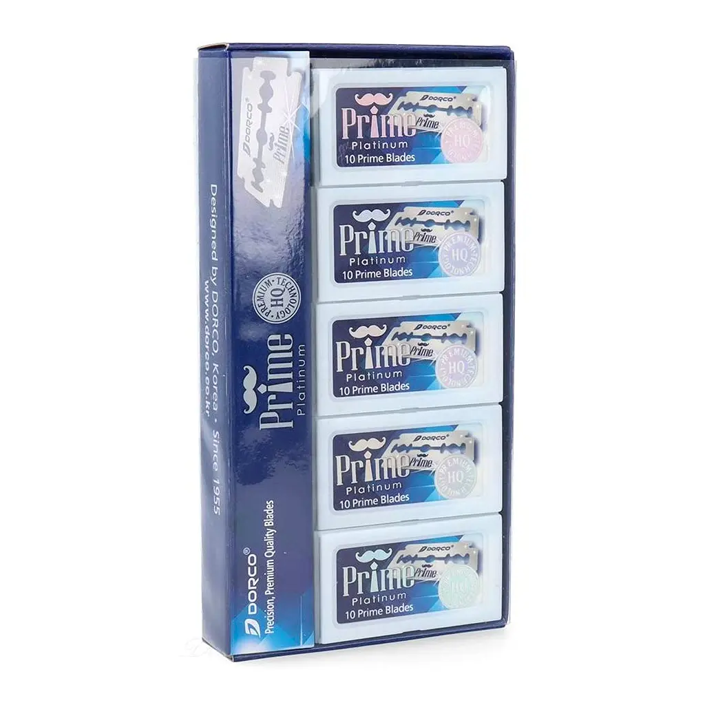 Dorco Prime Platinum Double Edge Razor Blades 100pk