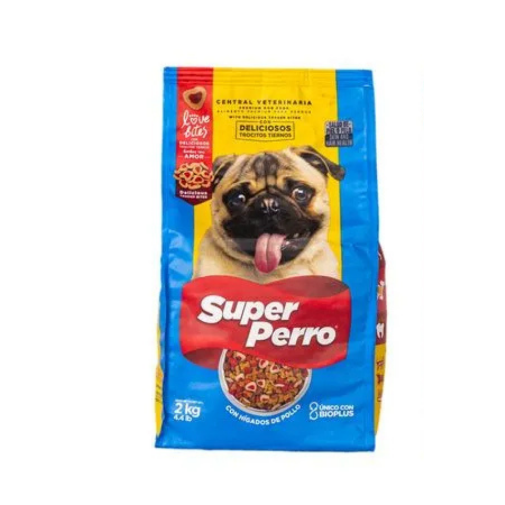 Super Perro Adult Love Bites Dog Food (4.4 lb / 2 kg)